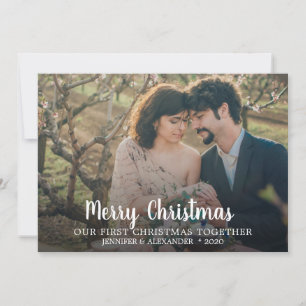 Our First Christmas together photo Merry Christmas Holiday Card