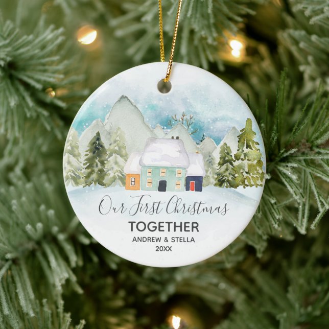 Our First Christmas Together Pine Forest Ceramic Tree Decoration (Tree)