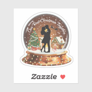 Our First Christmas Together Romantic Couple Snow 