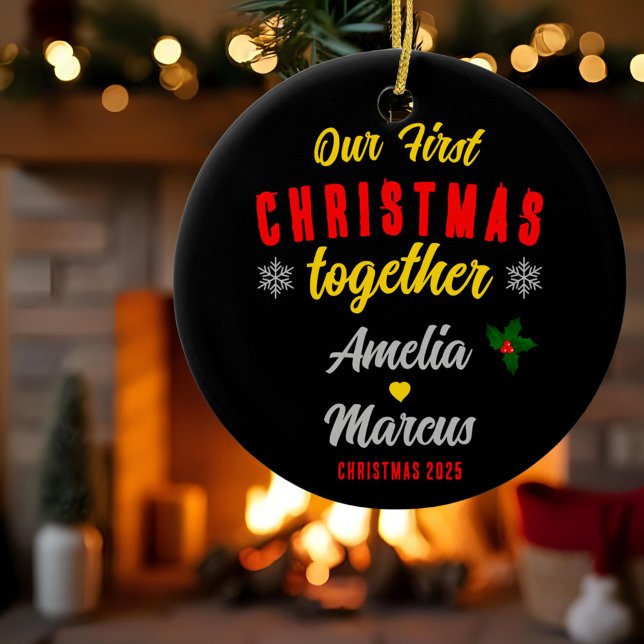 Our First Christmas Together Snowflakes  Ceramic Tree Decoration (Creator Uploaded)