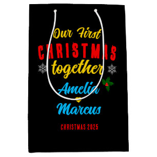 Our First Christmas Together Snowflakes Medium Gift Bag