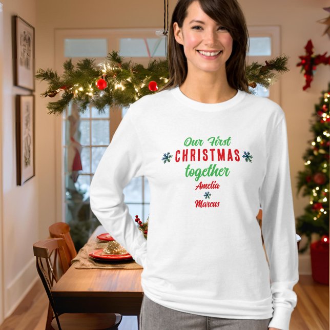 Our First Christmas Together Snowflakes T-Shirt (Creator Uploaded)