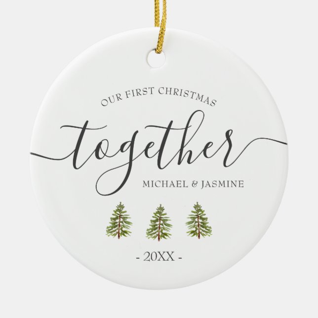 Our First Christmas Together Trees Ornament (Front)