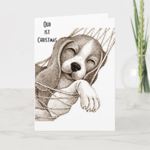OUR **FIRST** CHRISTMAS TOGETHER "WHITE CHRISTMAS" HOLIDAY CARD