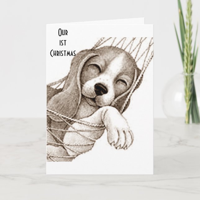 OUR **FIRST** CHRISTMAS TOGETHER "WHITE CHRISTMAS" HOLIDAY CARD (Front)