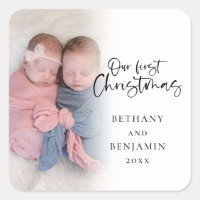 Our First Christmas Twin Baby Name Year Photo
