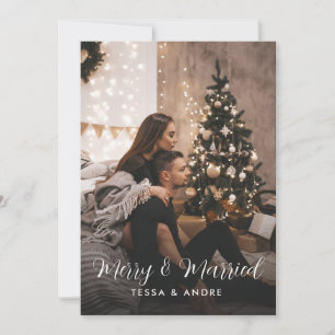 Our First Christmas Urban Romantic Photo Card