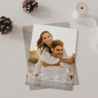 Our First Christmas Ver Buffalo Check Photo Card