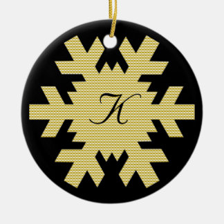 "Our First Christmas" - w/ Names and Monogram [b] Ceramic Tree Decoration