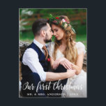 Our First Christmas Wedding Couple Photo Postcard<br><div class="desc">Our First Christmas Wedding Couple Photo Postcard</div>