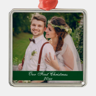 Our First Christmas Wedding Premium Ornament SG