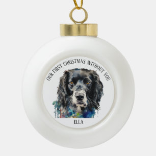Our First Christmas Without You Personalised Ceramic Ball Christmas Ornament