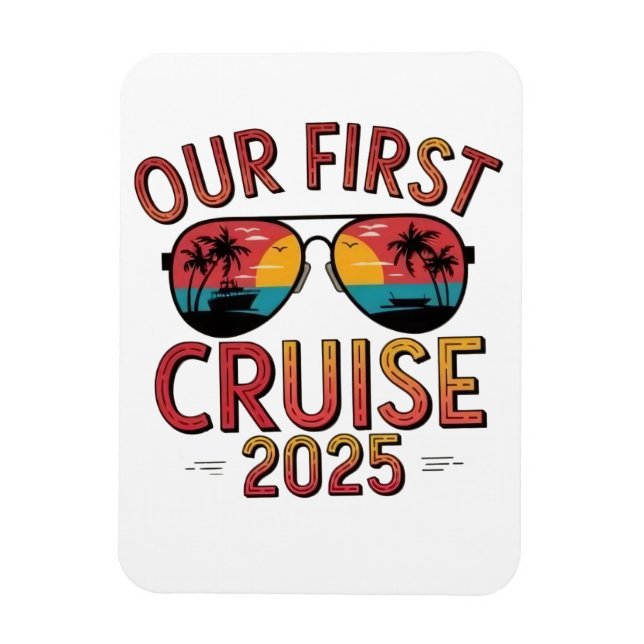 Our First Cruise 2025 Summer Trip Matching  Magnet (Vertical)
