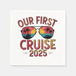 Our First Cruise 2025 Summer Trip Matching  Napkin