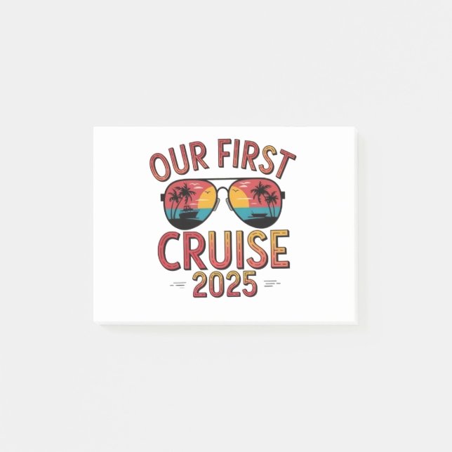 Our First Cruise 2025 Summer Trip Matching  Post-it Notes (Front)