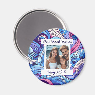 Our First Cruise Family Vacation Photo Souvenir Magnet
