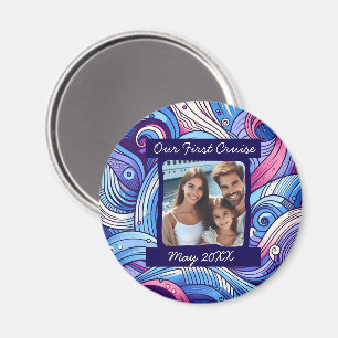 Our First Cruise Family Vacation Photo Souvenir Magnet