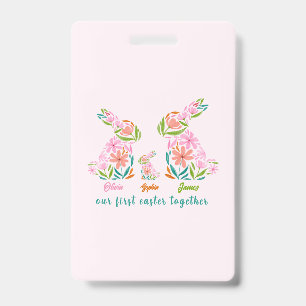 OUR FIRST EASTER TOGETHER ID BADGE