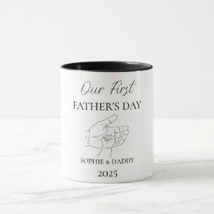 Our First Father’s Day Baby Name, Daddy & Year Mug