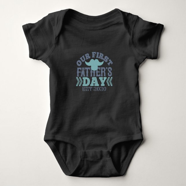Our First Father's Day Baby Bodysuit (Front)