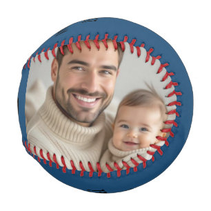 Our first fathers day custom photo and script baseball