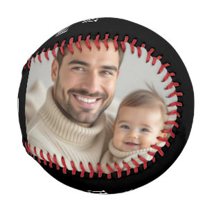 Our first fathers day custom photo and script baseball