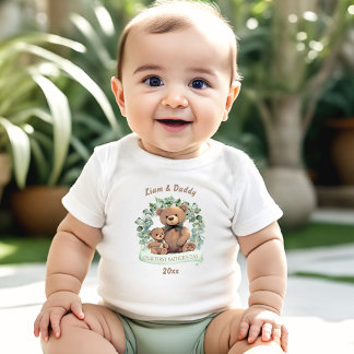 Our First Father's day Cute Bears Boy Baby Bodysuit