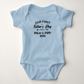 Our First Fathers Day New Dad And Baby Bodysuit
