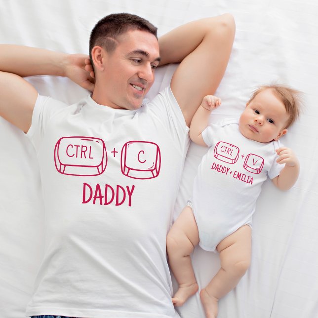 Our First Fathers Day New Dad and Baby Matching Baby Bodysuit (Creator Uploaded)
