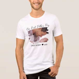 Our First Fathers Day New Daddy & Baby Photo   Tri-Blend Shirt