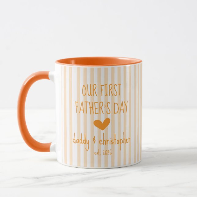 Our First Fathers Day Personalise Mug for Dad (Left)