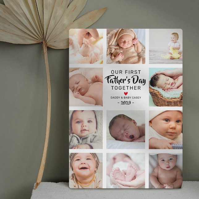 Our First Father's Day Photo Collage Plaque (Creator Uploaded)