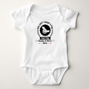 Our First Father's Day together 2021, Custom Names Baby Bodysuit