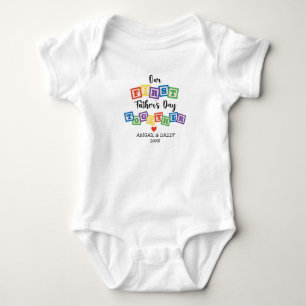 OUR FIRST FATHER'S DAY TOGETHER BABY BODYSUIT