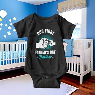 our first Father's Day together  Baby Bodysuit