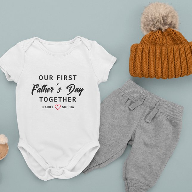 OUR FIRST FATHER'S DAY TOGETHER  BABY BODYSUIT (Creator Uploaded)