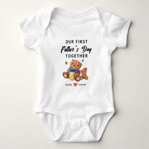 OUR FIRST FATHER'S DAY TOGETHER  BABY BODYSUIT