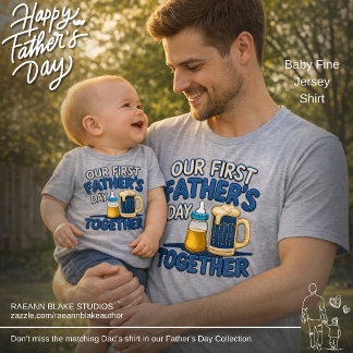 Our First Father's Day Together Baby Fine Jersey T-Shirt