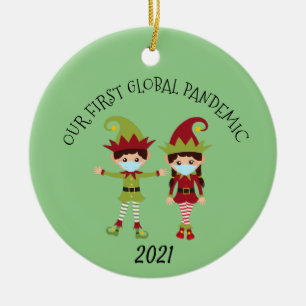 Our first Global Pandemic Elf 2020 Ceramic Tree Decoration