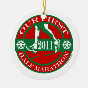 Our First Half Marathon - 2011 Ceramic Tree Decoration