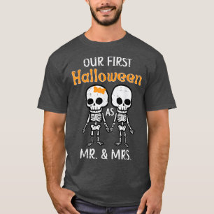 Our First Halloween Mr Mrs Matching Couples Engage T-Shirt