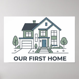 Our First Home Custom Address Poster