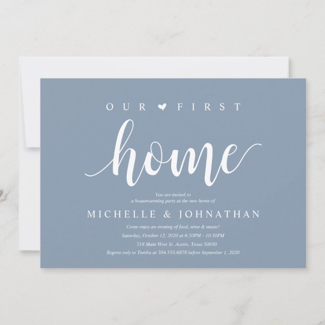 Our first home, Housewarming party celebration Invitation (Front)
