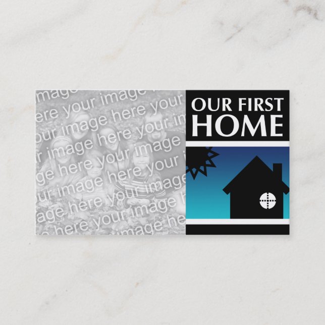 our first home (mod sunrise) business card (Front)