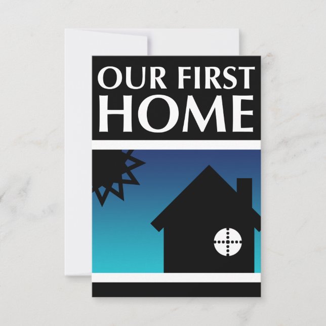 our first home (mod sunset) invitation (Front)
