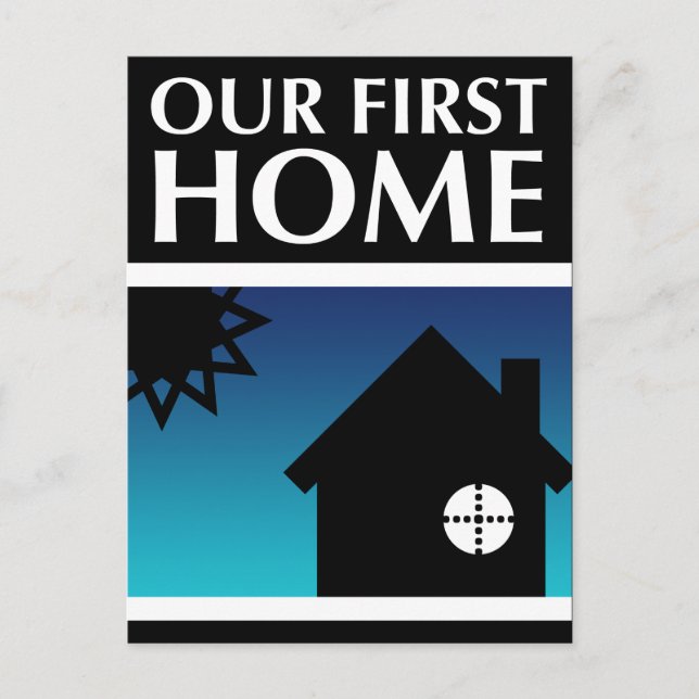 our first home (mod sunset) postcard (Front)