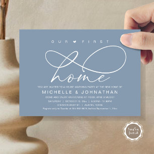 Our first home, Modern Housewarming party Invitation