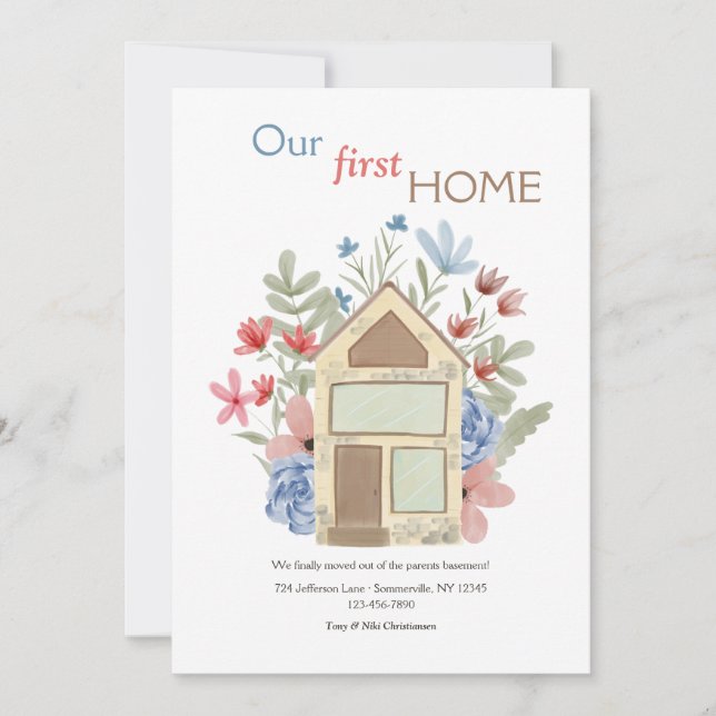 Our First Home Moving Announcement Cards (Front)