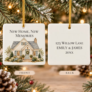 Our First Home Personalised Ceramic Ornament