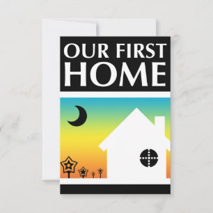our first home (rainbow sunset) invitation